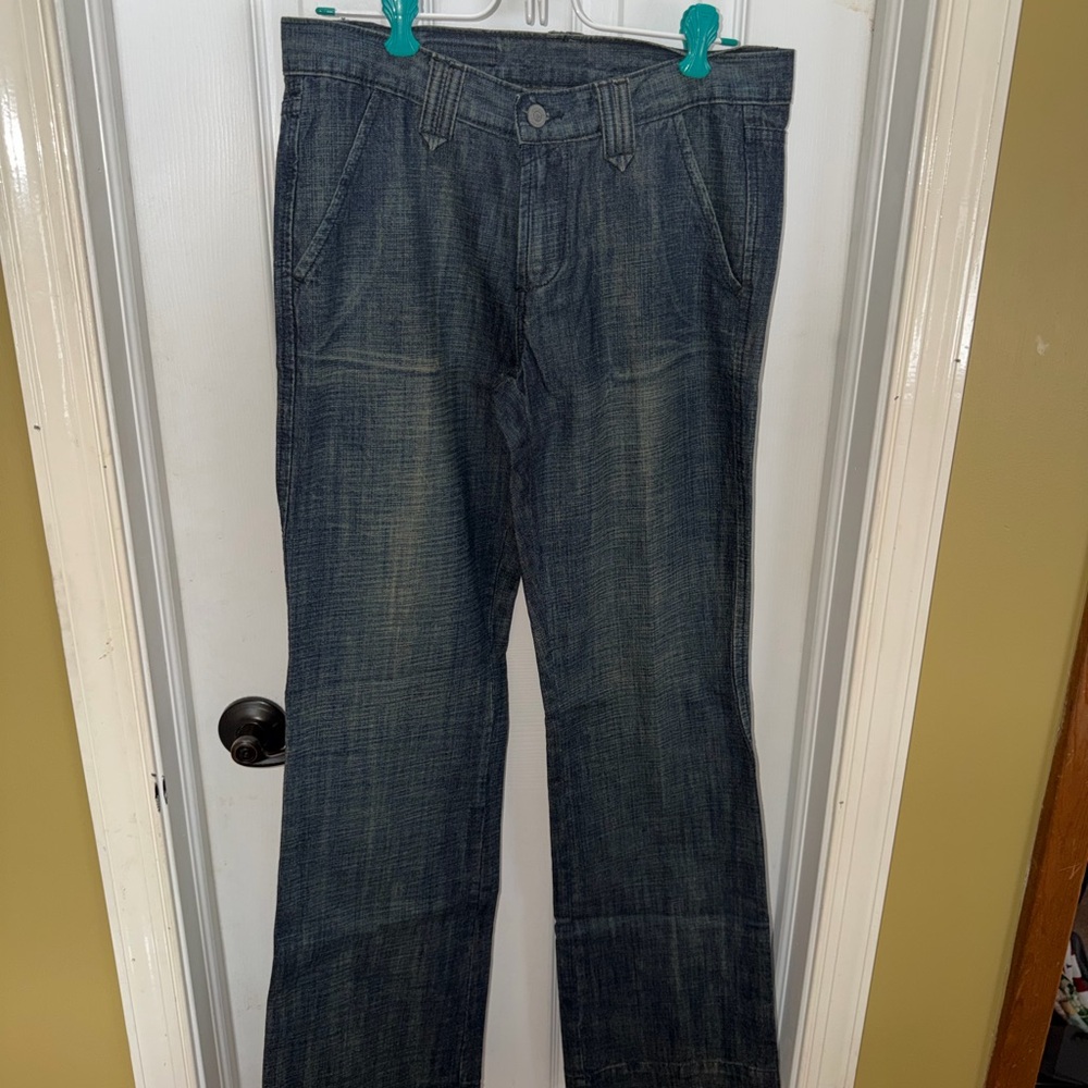 Seven7 Women’s Straight Leg Denim Jeans - Dark Blue Wash
